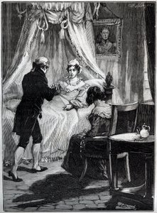 The Duchess of Berry (Marie Caroline, Princess of the Two Sicilies, Duchess of Berry (1798-1870) at the Fortress of Blay receives Doctor Louis Charles Deneux (1767-1846) - Engraving - 作者 法语学校