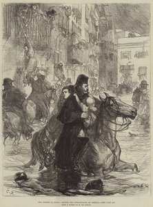 The Floods in Spain, saving the Inhabitants of Murcia (engraving) 作者 法语学校