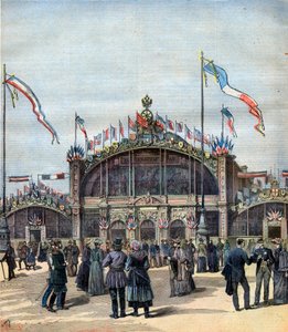 莫斯科的法国博览会（1892年5月至10月）的外墙景观。为《小报》提供的插图 作者 法语学校