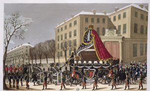 路易十六（1754-93）和玛丽 - 安托瓦内特（1755-93）的丧葬游行1815年1月21日 作者 法语学校