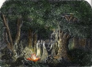 高卢人和他们的祭司或德鲁伊德（雕刻） 1864 年 作者 法语学校