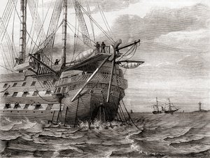 HMS Agamemnon 铺设跨大西洋电报电缆，8 月 2 日 作者 法语学校