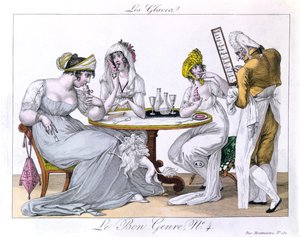 冰淇淋，来自Le Bon Genre的平台，巴黎，1827年 作者 法语学校