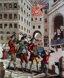 1788年9月法国人民的喜悦，庆祝国王和召回议会 作者 法语学校