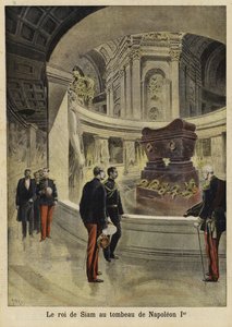 暹罗国王参观1897年巴黎拿破仑一世的坟墓 作者 法语学校