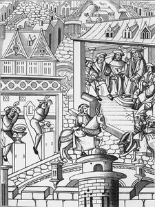 Mint，在De lInstitution de la Chose Politique的木刻后，翻译了Francis Patricius的拉丁文作品，出版于1520年 作者 法语学校