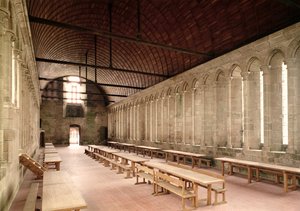 Monkss Refectory，修道院的内部视图，1217 作者 法语学校