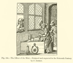 The Officer of the Mint (engraving) 作者 法语学校