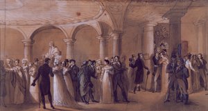 法兰西剧院的Peristyle，1822年 作者 法语学校