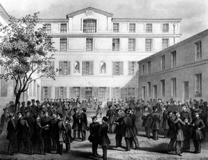 巴黎大道Batignolles的波兰学校，1850年 作者 法语学校
