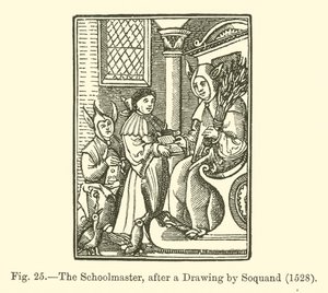 The Schoolmaster (engraving) 作者 法语学校