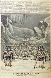1892年4月16日，来自The Little Journal的雅克·奥芬巴赫（1819-90）的“月亮之旅”中的雪芭蕾 作者 法语学校