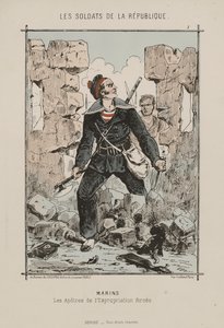 共和国的士兵。水手：强制征用的使徒（彩色石版画） 作者 法语学校