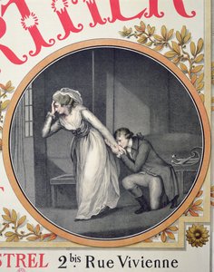 “年轻的Werther的痛苦”，Jules Massenet宣传歌剧“Werther”的海报细节