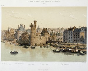 1650 年的 Nesles 塔和盖内高酒店 - 19 世纪后期的“Paris a travers les Ages” 作者 法语学校