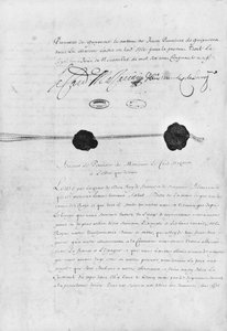 比利牛斯条约，由红衣主教Jules Mazarin（1602-61）和Don Luis Mendez de Haro（1598-1661）于1659年11月7日签署 作者 法语学校