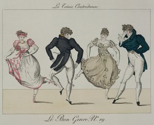 Trenis Quadrille，来自The Good Gender的第19页，1805年 作者 法语学校