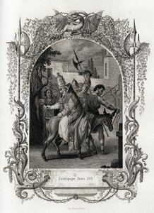 The antipope John XVI (997 to 998). Engraving to illustrate Histoire des popes by Maurice Lachatre (1814-1900), librairie du progres, Paris. 作者 法语学校