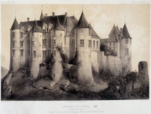 The castle of Luynes - Lithography 作者 法语学校