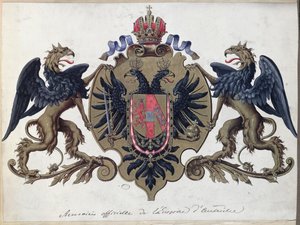 奥地利帝国的徽章，在1867年之前 作者 法语学校