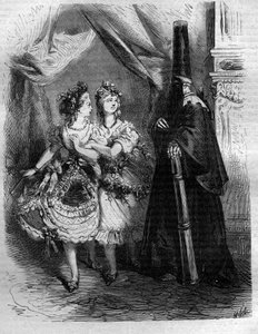法国国王路易十五的 "后宫 "的女儿们说Bien-Aimž（1710-1774）。莫里斯-拉夏尔（Maurice Lachatre）的《历代教皇-资产-皇后和皇帝的历史》中的雕刻作品 作者 法语学校