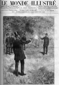 战争部长乔治-布兰格将军（1837-1891）和参议员拉林蒂男爵的决斗。雕刻于《图画世界》1886年。 作者 法语学校
