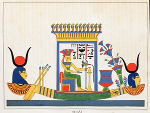 女神Anuket，来自埃及万神殿的插图：来自古埃及神话人物的集合Jean-Francois Champollion，1986年出版 作者 法语学校