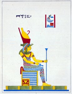 女神内斯，来自埃及万神殿的插图：来自古埃及神话人物的集合，Jean-Francois Champollion，1986年出版 作者 法语学校