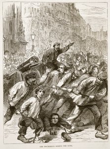 叛乱分子夺取枪支，1871年3月，插图来自卡塞尔斯法国与德国之间的战争历史，1870-1871 作者 法语学校
