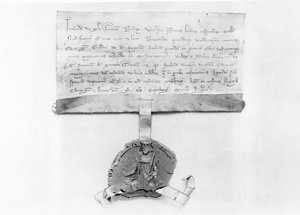 路易九世的最后一部遗书，写于1270年8月（羊皮纸） 作者 法语学校