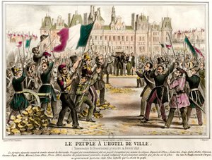 1848 年 2 月 24 日临时政府成立时，人民拥有了市政厅。政府成员包括皮埃尔-玛丽-德-圣乔治（Pierre Marie de Saint-Georges）、阿道夫-克雷米厄（Adolphe Cremieux）、弗朗索瓦-阿拉戈（Francois Arago）、阿曼德-马拉斯特（Armand Marrast）、路易-安托万-加尼耶-帕格（Gar 作者 法语学校