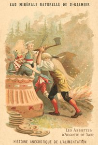 萨克森八月 (chromolitho) 的板块 作者 法语学校