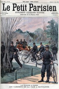 巴黎的警察，骑着自行车的维和人员--在 "小巴黎人 "中 作者 法语学校