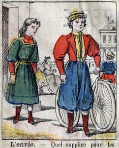 七宗罪：妒忌。19世纪末，埃皮纳尔成像。(I sette peccati o vizi capitali) 作者 法语学校