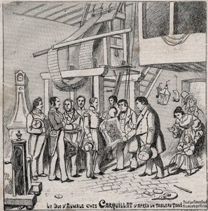 The silk industry under the Monarchy of July - the visit of the Duke of Aumale at the workshop of the weaver Carquillat in Lyon on August 24 作者 法语学校