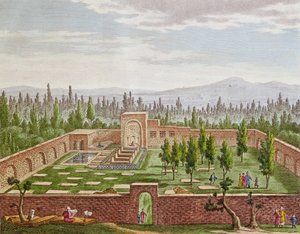 设拉子的伟大波斯诗人Hafiz Shirazi（c.1325-c.1388）的坟墓 作者 法语学校