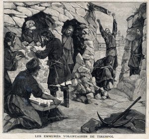 摩尔多瓦提拉斯波尔的志愿者希望成为烈士，他们还活着。1897年5月23日在 "Le Peute Parisien "上。私人收藏 作者 法语学校