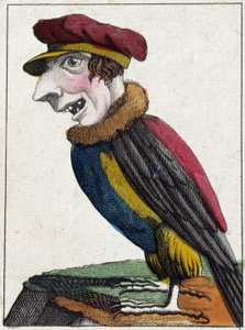The vulture in Caricature, study of character “volatile character” sd. 19th, popular imagery. 作者 法语学校