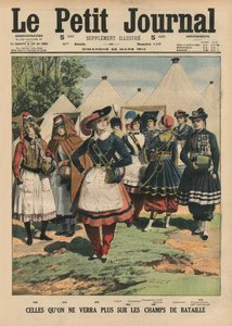 那些不再在战场上的人，封面插图来自&39;Le Petit Journal&39;，补充illustre，1914年3月22日（彩色光刻）