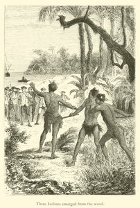 Three Indians emerged from the wood (engraving) 作者 法语学校
