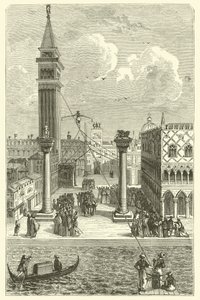 Tightrope walker at Venice (engraving) 作者 法语学校