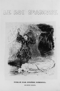 Le Roi samuse的标题页，由Victor Hugo（1802-85）出版，由Eugene Renduel出版，1832年