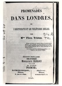 Flora Tristan（1803-44）在伦敦的Promenades标题页，由Raymond-Bocquet和Prevot于1842年在巴黎出版 作者 法语学校