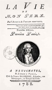 1788年“ La Vie de Mon Pere”的书名页 作者 法语学校