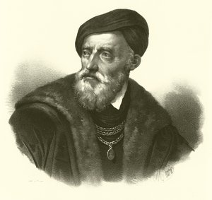 Tiziano Vecelli 或 Tiziano Vecellio，英文称为 Titian，肖像（雕刻） 作者 法语学校