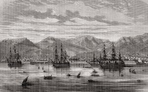18世纪的土伦，来自Louis Blanc的“法国革命史”（1811-82） 作者 法语学校