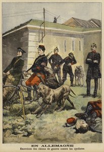 训练军犬攻击骑自行车者，德国