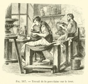 Travail de la porcelaine sur le tour (engraving) 作者 法语学校