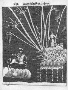 “篝火论”，弗朗索瓦·马尔萨斯的“战争实践”插图，巴黎，1656年 作者 法语学校
