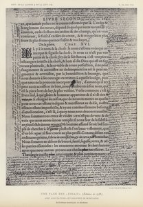Une Page Des Essais, Edition de 1588, Avec Annotations Autographes De Montaigne (litho) 作者 法语学校